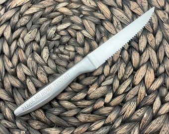 Custom Engraved Stainless Steel Knife, Engraved Steak Knife, Personalized Steak Knife, Kitchen Knife