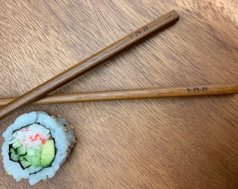 Wood Engraved Engraved Chopsticks, Personalized Chopsticks, Chop Sticks, Gift for Sushi Lovers