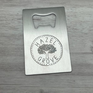 Logo Personalized Bottle Opener - Metal Bottle Opener - Engraved Bottle Opener - Bottle Top Opener - Bartender Tool - Beer