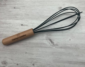 Logo Egg Beater - Silicone Kitchen Whisk - Personalized Whisk - Egg Beater - Egg Whisk - Chef Gift - Laser Engraved Whisk - Cook Off Prize