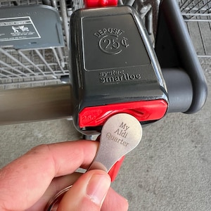 Personalized Aldi Quarter Keychain | Shopping Cart Key | Cart Token