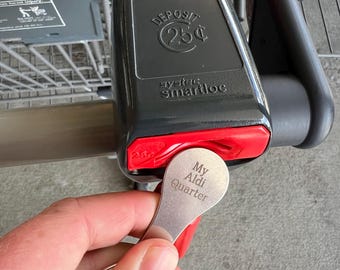 Personalized Aldi Quarter Keychain | Shopping Cart Key | Cart Token