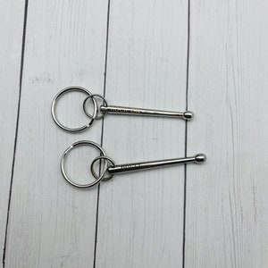 Personalized Alloy Drum Keychain, Mini Drum stick Keychain image 3