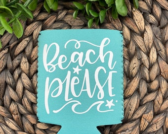 Enfriador de latas Beach Please, amante de la playa