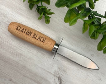 Personalized Oyster Knife, Engraved Oyster Shucker, Shellfish Schucker, Mussel, Clam