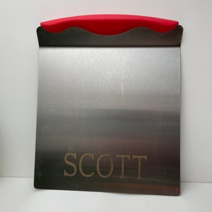 Grattoir à gâteau en acier inoxydable personnalisé, spatule à gâteau à couche géante de cuisson, grattoir de cuisine, cadeau de boulanger