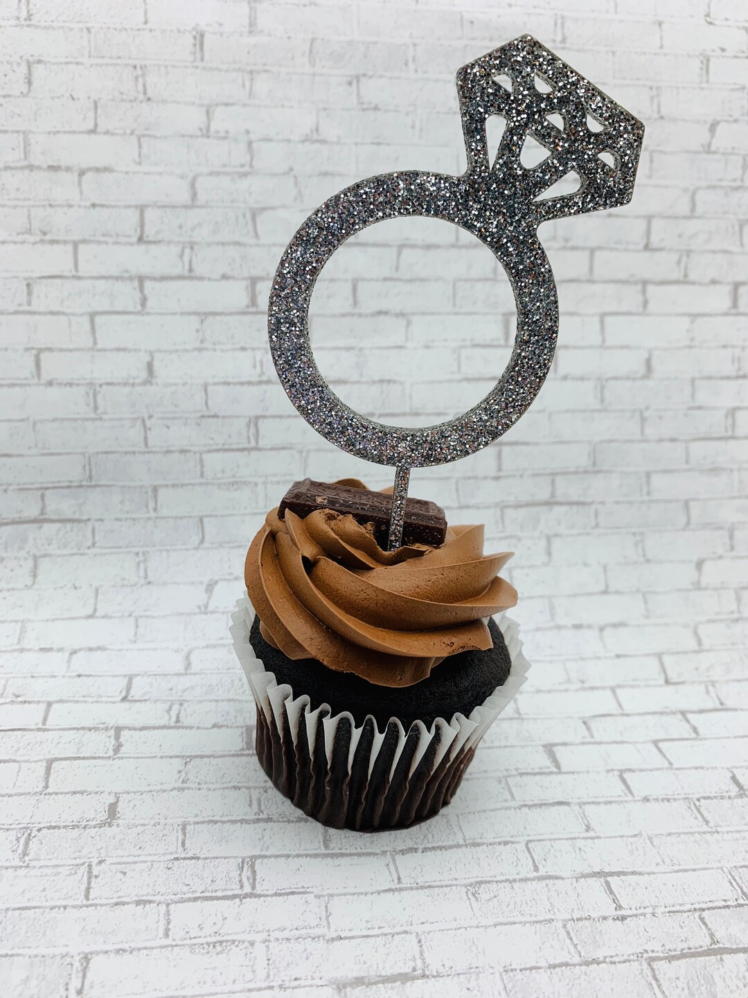Ring Cupcake Topper, Bachelorette Cupcake Topper, Wedding Cupcake