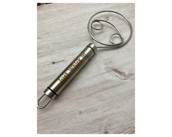 Custom Stainless Mini Danish Whisk - Egg Whisk - Personalized Whisk - Chef Gift - Laser Engraved Whisk - Dough Whisk