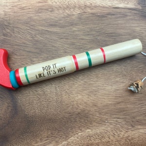 Personalized Toy Popper - Engraved Toy Popper - Kids Wooden Popper