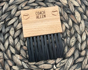 Engraved Base Brush, Personalized Baseball Umpire Brush, Baseball Plate Brush, Softball Base Brush