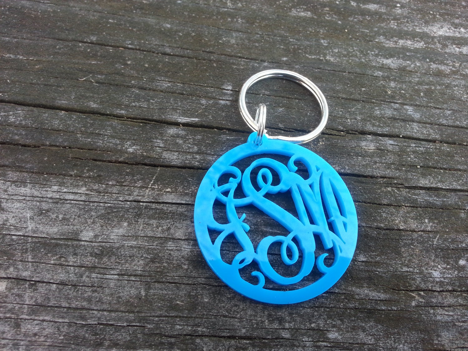 Download Monogram cutout keychain with circle font or vine font ...