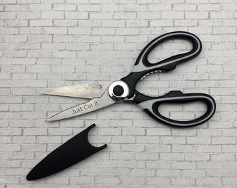 Tesoura de cozinha personalizada com gravação, tesoura personalizada, utensílio de cozinha