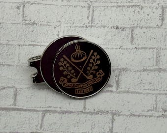 Logo Magnetic Golf Ball Marker w/ Hat Clip, Engraved Personalized Ball Marker, Gifts for Golfer