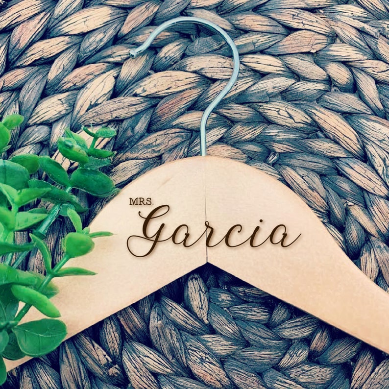 Bride ad Groom Engraved Hangers Personalized Wedding Dress Hanger Wedding Hanger or Mr Mrs Engraved Hanger