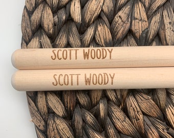 Baquetas personalizadas, baquetas personalizadas, regalos para bateristas, par de baquetas grabadas, tamaño 5A, baquetas grabadas con láser, baquetas grabadas