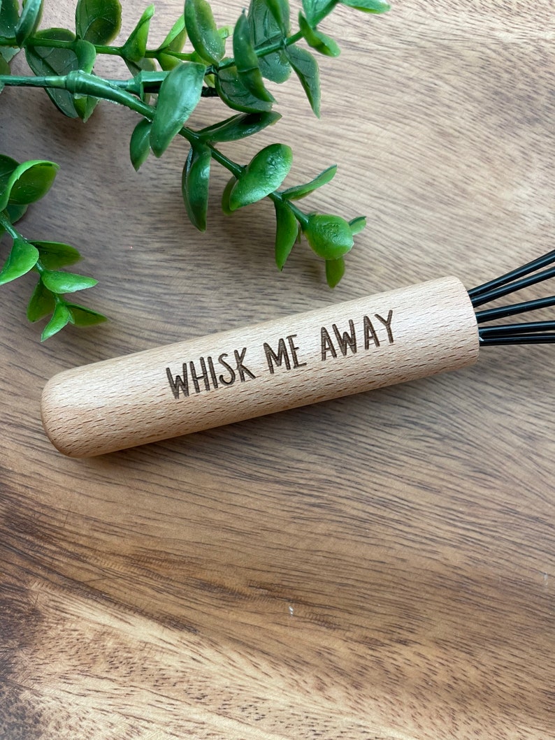 Custom Silicone Whisk Kitchen Whisk Personalized Whisk Egg Beater Egg Whisk Chef Gift Laser Engraved Whisk Cook Off Prize image 2