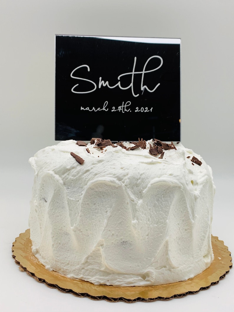 Name And Date Cake Topper