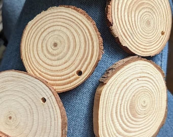 DIY Wood Slice Ornaments.  Perfect Christmas craft for families.