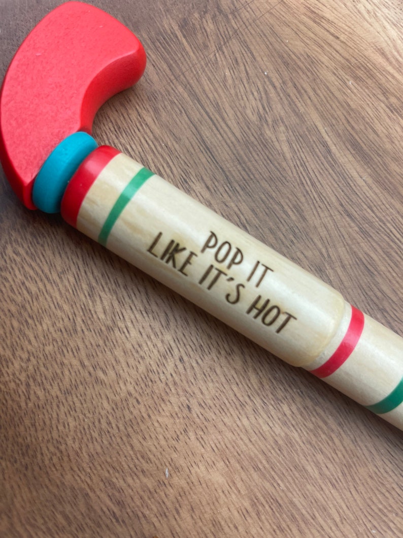 Personalized Toy Popper Engraved Toy Popper Kids Wooden Popper image 3