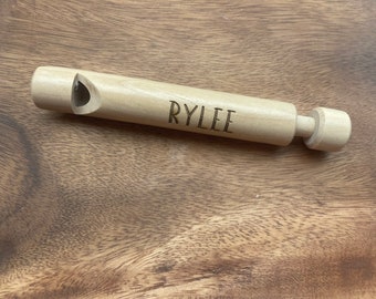 Personalized Slide Whistle - Engraved Slide Whistle - Kids Wooden Toy Whistle - Wooden Slide Whistle