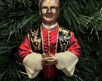 Enfeite de Natal do Papa Leão XIV – Lembrança de Natal em 3D – Presente Comemorativo do Primeiro Papa Americano
