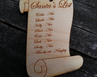 Personalized Engraved Scroll Christmas Ornament