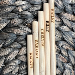 Personalized Bamboo Straw, Gifts for Dad or Mom, Eco Friendly Gift, Sipping Straw