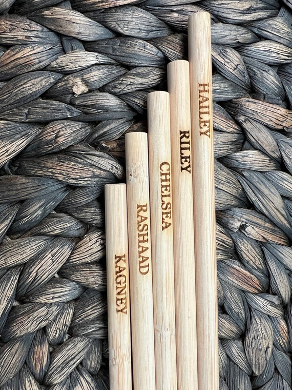 Personalized Bamboo Straw, Gifts for Dad or Mom, Eco Friendly Gift, Sipping Straw