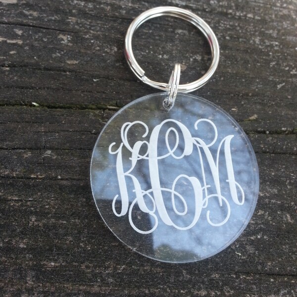 Monogram Keychain - Etsy