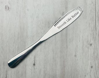 Custom Engraved Stainless Steel Butter Spreader, 8 inch