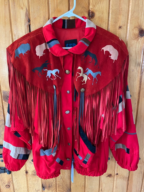 Vintage 90's Santa Fe Re-creations Denver Fringe Patchwork & Hand