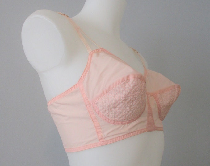 Pink Bullet Bra Vintage 1950s Life Formfit Rayon Etsy