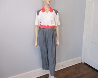 coral color jumpsuit