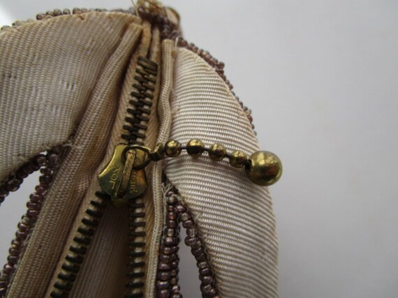 Antique Clutch Purse 1920s Gold Beaded Sequined C… - image 5