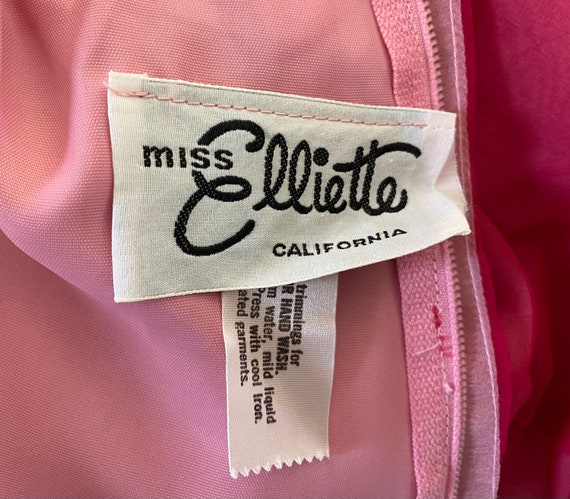 MISS ELLIETTE Dress Vintage 1970s Hot Pink Maxi C… - image 9