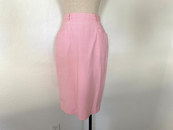 MONDI Suit Vintage 1980s Pink White Gingham Check… - image 5
