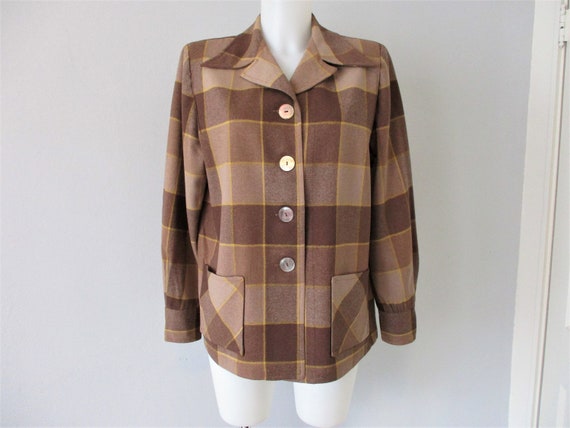 PENDLETON 49er Jacket Blazer Vintage 1940s Brown W