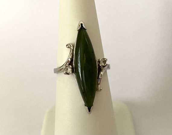 Statement Ring Vintage 1970s Sterling Silver Faux… - image 3