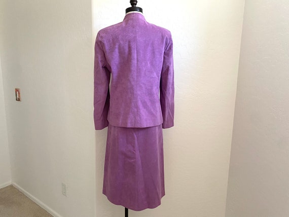 GINO ROSSI Ultrasuede Suit Vintage 1970s Purple J… - image 6