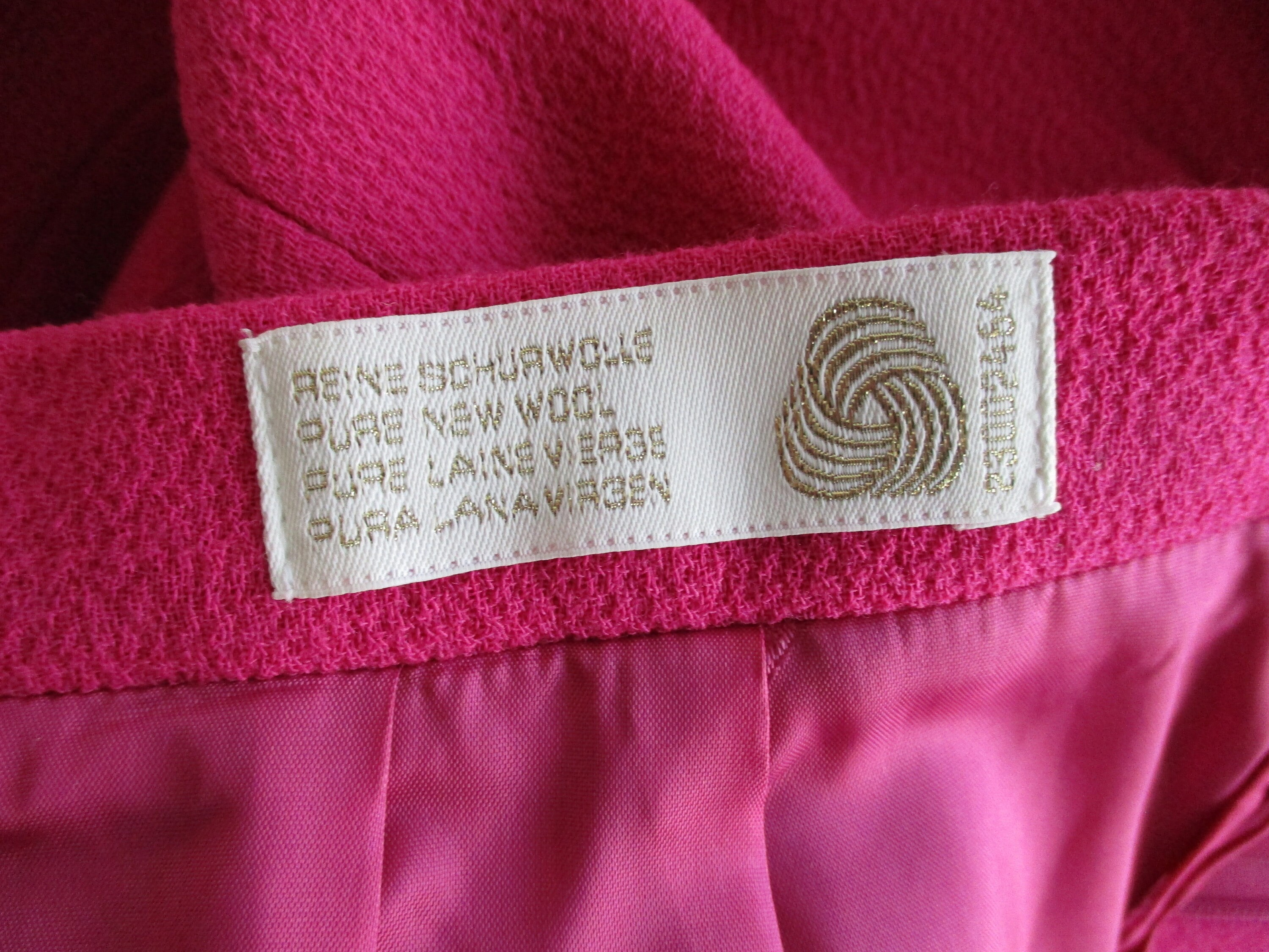 ESCADA Wiggle Pencil Skirt Vintage 1980s Career Hot Pink Wool | Etsy