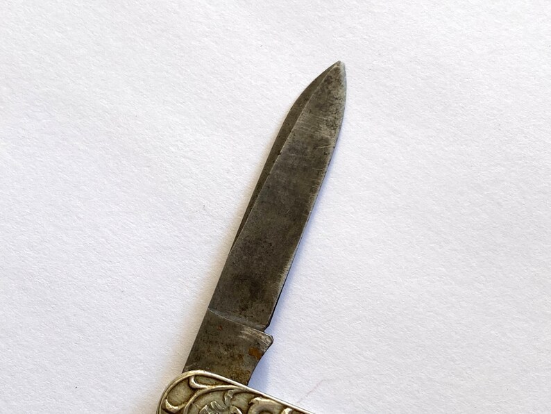 REMINGTON Pen Knife Antique Ornate Monogrammed Two Blade Etsy