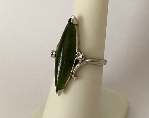 Statement Ring Vintage 1970s Sterling Silver Faux… - image 6