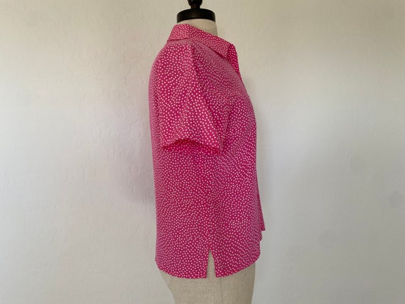 PENDLETON Skirt Blouse Set Vintage 1980s Pink Pol… - image 3