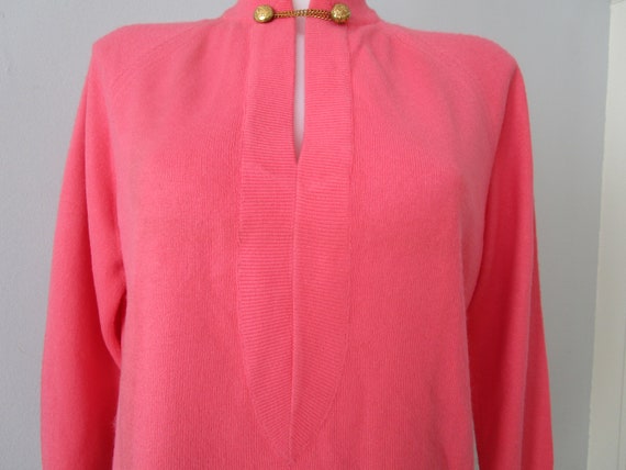 Pullover Sweater Vintage 1960s Soft Bubblegum Pin… - image 5