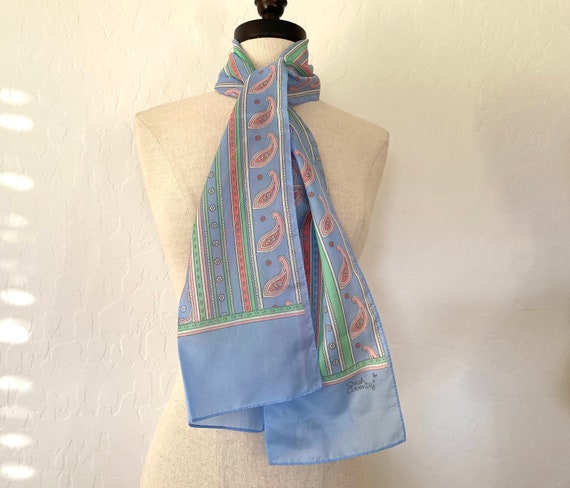 SARAH COVENTRY Scarf Vintage 1960s Italian Polyes… - image 2