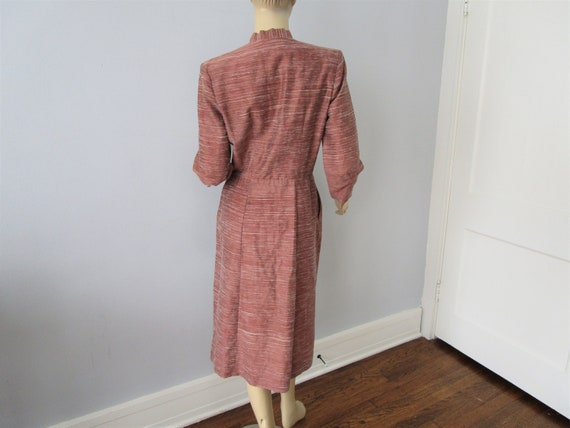 HELENE Wiggle Dress Vintage 1940s Rust Pencil She… - image 8