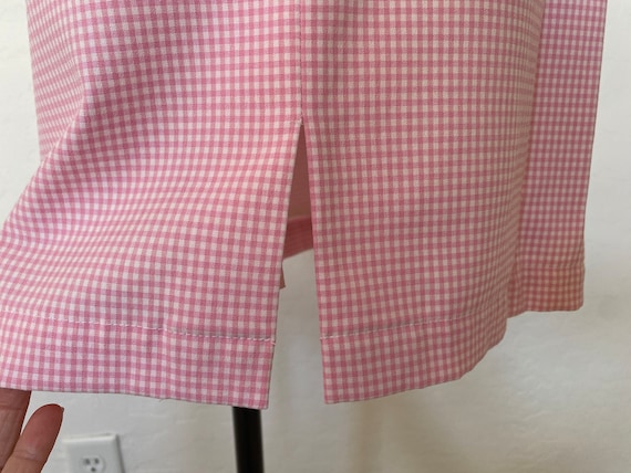 MONDI Suit Vintage 1980s Pink White Gingham Check… - image 7