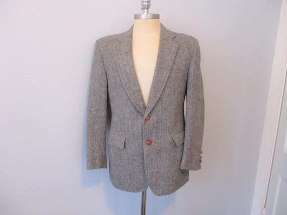 HARRIS TWEED Jacket Sport Coat Blazer Vintage 1970