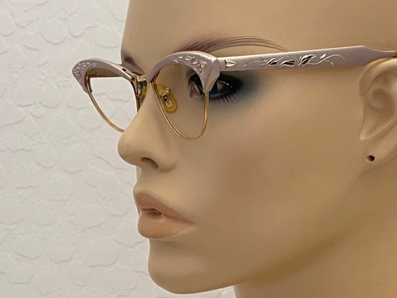AMERICAN OPTICAL Cat Eye Glasses Frames Vintage 1… - image 8