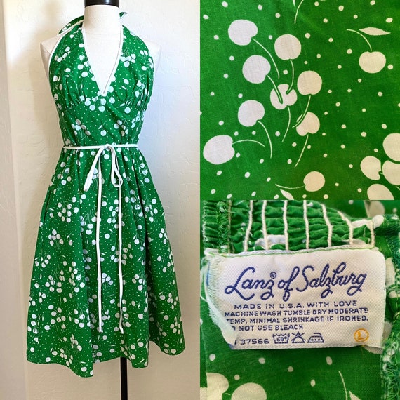 LANZ OF SALZBURG Halter Dress Vintage 1960s Sleev… - image 1